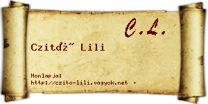 Czitó Lili névjegykártya
