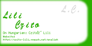lili czito business card